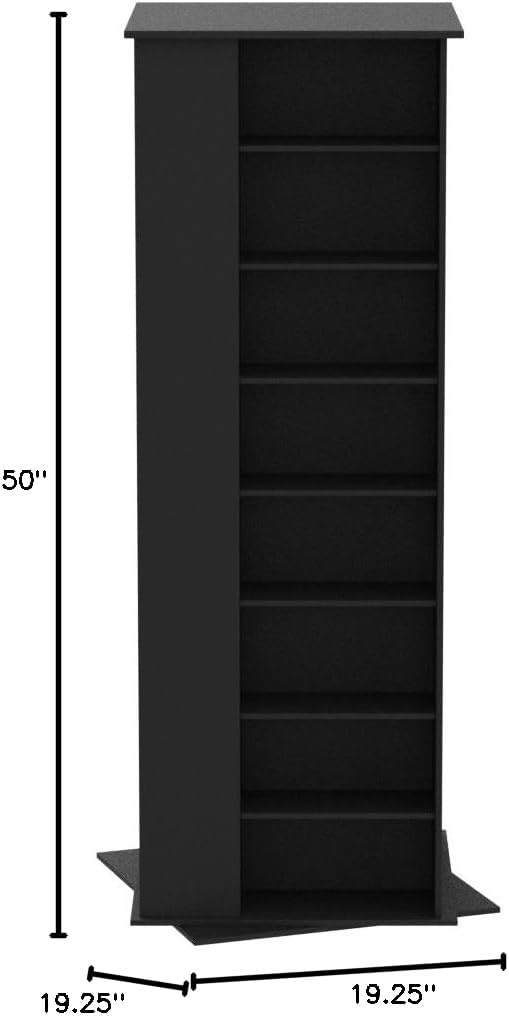 Venture Horizon Revolving Media Tower 900 Black with Oak Trim