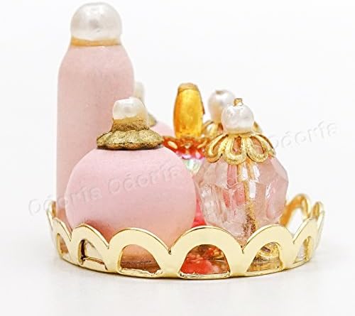 Odoria 1/12 Miniature Perfume Tray Dollhouse Decoration Accessories, Pink