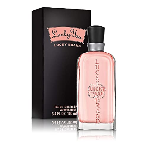 Lucky Brand Lucky You Eau de Toilette for Women, 3.4 fl oz | Women's fresh floral citrus eau de toilette. Perfume with notes of ruby red grapefruit
