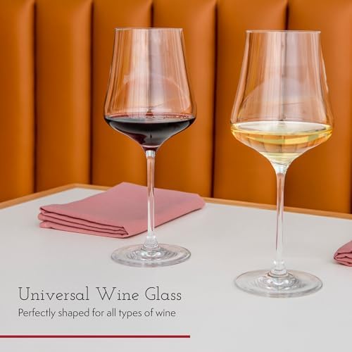 Gabriel-Glas StandArt Crystal Wine Glasses, Set of 2 with Gift Box - Premium, Universal Wine Glass for Red and White Wine - Dishwasher Safe, Lead-Free, 16 oz.
