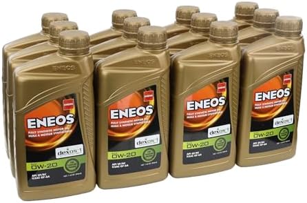 ENEOS 0W-20 Fully Synthetic Motor Oil, API SQ, dexos1 Gen3, 1 Qt
