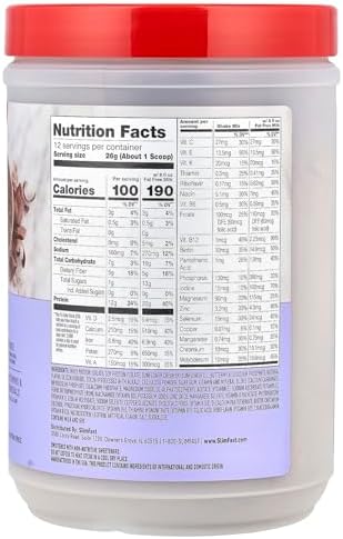 SlimFast Advanced Nutrition Creamy Chocolate Smoothie Mix – Weight Loss Meal Replacement – 20g protein – 11.4 Oz. Canister – 12 servings