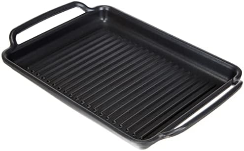 Monix Solid+ Cast Aluminium Non-Stick Ribbed Hot Plate, 40 cm, Black