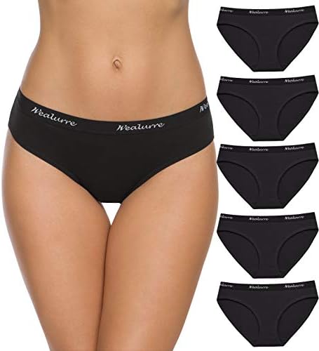 Wealurre Womens Underwear Cotton Bikini Breathable Sport Low Rise Panty for Women Multipack