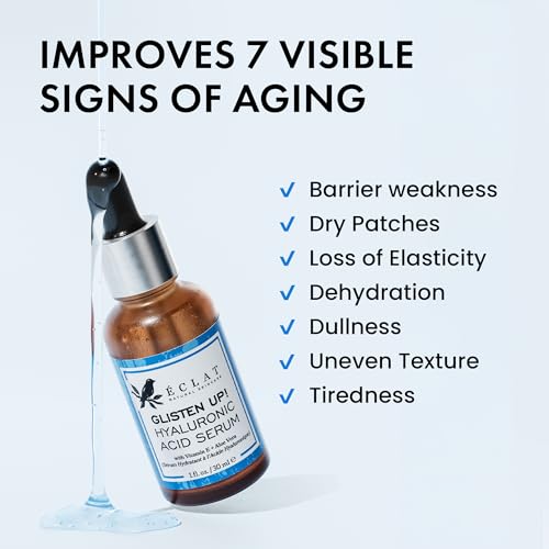 Eclat Skincare Vitamin C Serum - Skin Care for Dark Spots, Vitamin C Serum for Face with Hyaluronic Acid, Ferulic Acid, & Vit E - Anti Aging and Skin Brightening Vit C Formula for Face Care 1 Fl Oz