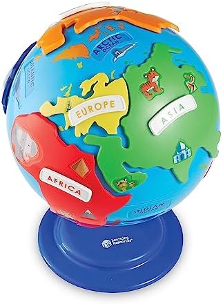 Learning Resources Puzzle Globe - Earth Montessori Toys, Preschool Classroom Must Haves, STEM World Puzzles, Educational Geography Games