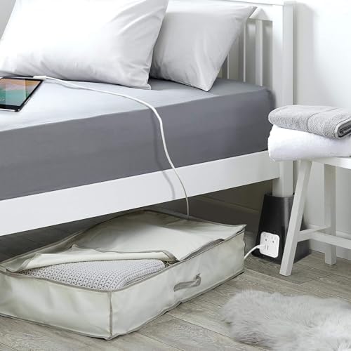 Bee Neat Heavy Duty Bed Riser with USB Outlet, Furniture Lift 7.25" 4 Pack
