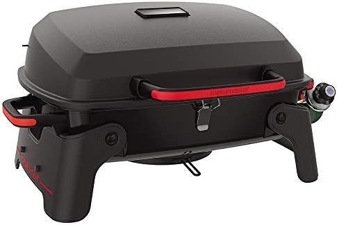 Megamaster Tabletop 1 Burner Gas Grill, Foldable Legs with Warming Rack