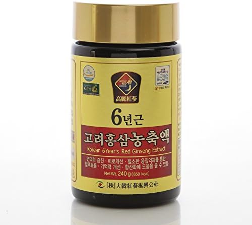 240g(8.5oz), 100% Pure Korean 6years Root Red Ginseng Extract, Saponin, Panax