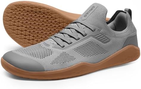 Men's Barefoot Shoes Zero Drop Minimalist Sneakers with Anatomical Toe Box | Breathable, Stretchy, Flat for Gym, Workout, Lifting, Training