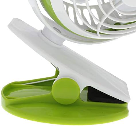 Comfort Zone Dual Base Combo Clip or Desk Fan, USB or Battery Powered, 4 inch, Single Speed Setting, Adjustable Tilt, Lightweight, Ideal for Home