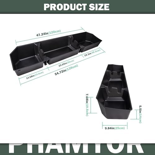 Upgraded Rear Under Seat Storage Box Compatible with 2015-2024 Ford F150 SuperCrew Cab & Crew Cab