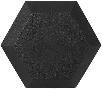 Rubber Encased Hex Dumbbell with Knurled Alloy Material Non-slip Handle, Basic Professional Dumbbell