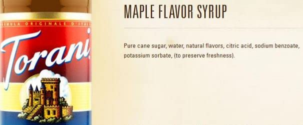 Torani Maple Syrup, 750 mL