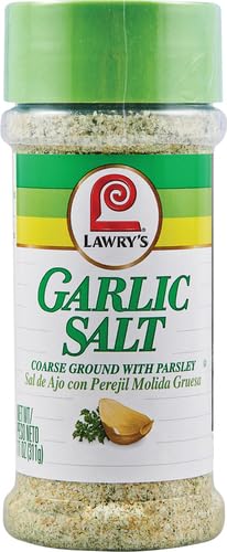 Lawry’s Garlic Salt, Coarse Ground with Parsley, No MSG Added, Kosher Certified, Flavorful Salt for Chicken, Pork & Steak, 11 oz