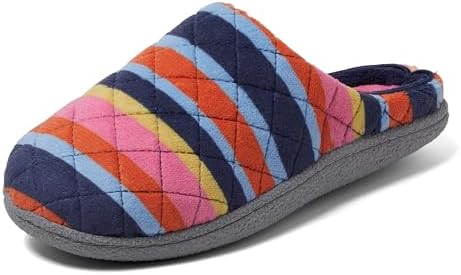 Leslie Terry Clog House Shoes with Memory Foam, Indoor Slippers with Wide Widths