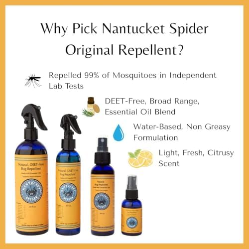 Original Bug Repellent for People - 8 oz | Repels Mosquitos, Biting Flies, & No-See-Ums | Deet-Free Essential Oil Insect Repellent