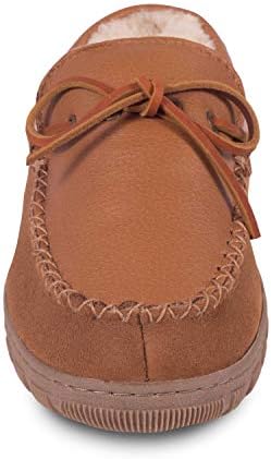 Cloud Nine Rainier Men's Sheepskin Moccasins with Elk Hide | Elk hide upper, genuine sheepskin lining, removable insole, durable TPR sole, indoor/outdoor comfort