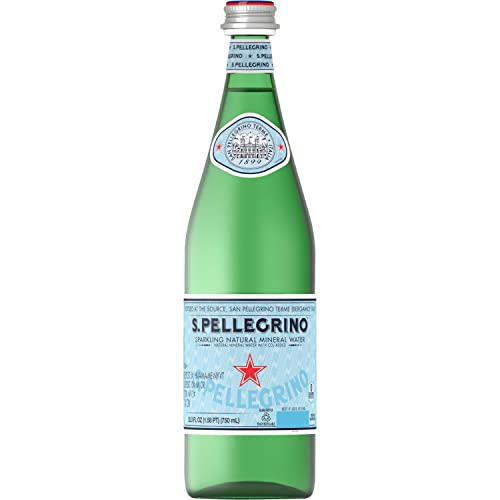 S.Pellegrino Sparkling Natural Mineral Water, 6 Pack of Glass Bottles