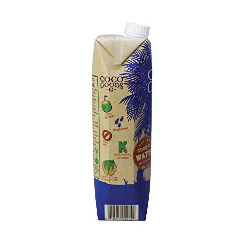 CocoGoodsCo Single-Origin 100% Natural Coconut Water (33.8 FL OZ / 6 pack)