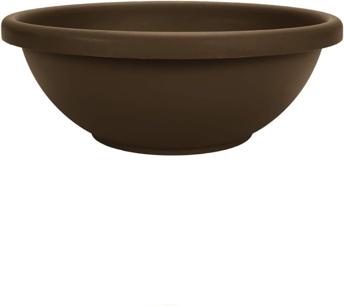 The HC Companies Shallow Planter with Drainage - Contemporary Garden Bowl Planter for Flowers, Herbs & More - Round Succulent Planter Pot for Indoors and Outdoors (20" Clay, Pack of 1)