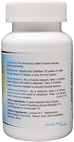 Wonder Laboratories Valerian Natural Relaxant for Tension Relief, Stress Relief, Leg Cramp Relief and Other Muscle Cramps Magnesium, Passion Flower