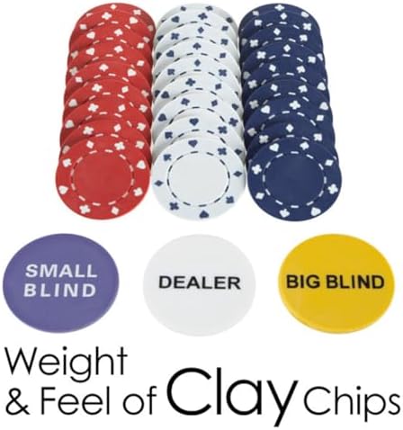 Poker Table Topper - Foldable Texas Hold 'Em Set with Carry Case, 300 Poker Chips, 2 Decks of Cards, and Dealer and Blind Buttons by Trademark Poker