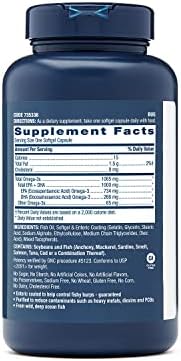 GNC Triple Strength Fish Oil Omega 3 Supplement, 1000mg EPA and DHA, Supports Heart, Brain, Skin, Eye and Joint Health, 60 Softgels