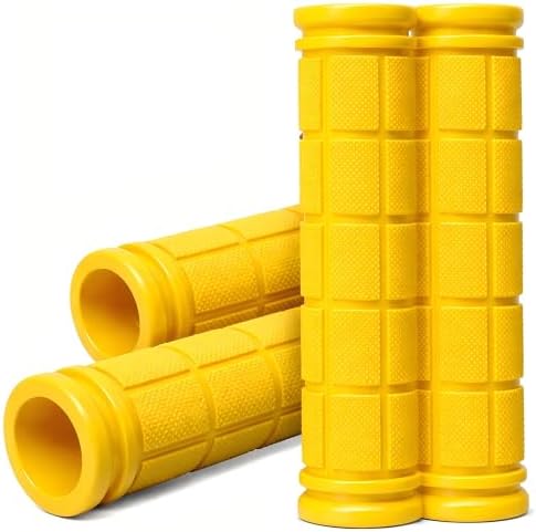 CHUNZEXI 4 PCS Bike Handlebar Grips, Rubber Bicycle Bar Grips Replacement, Non-Slip Handle Grips for Kids Bikes, Scooters, BMX