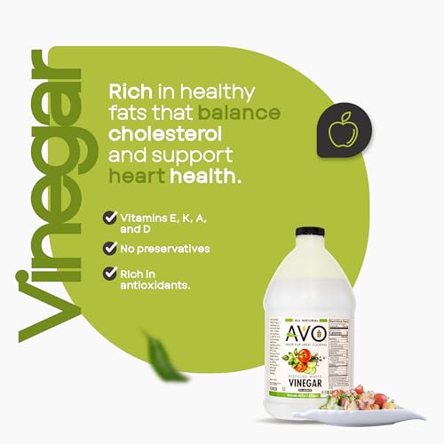 AVO Distilled White Vinegar 1 Gallon (128 oz) - 5% Acidity, Pure Natural White Vinegar Gallon