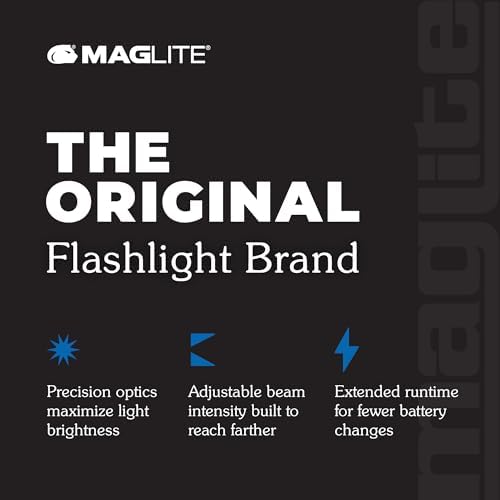 Maglite MAG-TAC Rechargeable LED Flashlight – Plain Head, High-Performance Tactical Light – Black