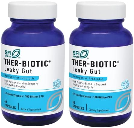 Klaire Labs SFI Health Ther-Biotic Factor 6 Probiotic, 60 Capsules | Supports Immune, Digestive & Colon Health, Ultra-Strength 100 Billion CFU Probiotics for Men & Women, Hypoallergenic