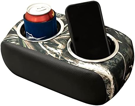 Wise 3059-1882 Pontoon Double Drink Holder with Stainless Steel Cup Holders, Marble / Brite White