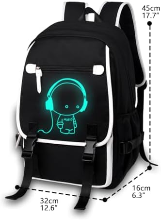 Asge Large Nylon Backpacks for Boys & Girls, Waterproof Satchel with Print, School Bags for 8-16 Years