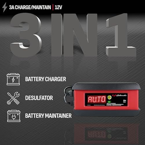 Schumacher Electric 3A Car Battery Charger & Maintainer, 12V – SP1297