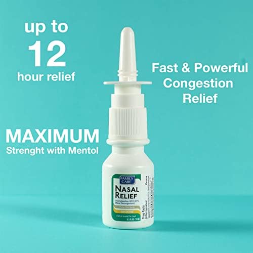 Nasal Relief Spray, Pump Mist, Anti-drip, Severe Congestion, (Oxymetazoline HCI ) 12 Hours, 3 Pack. by Assured