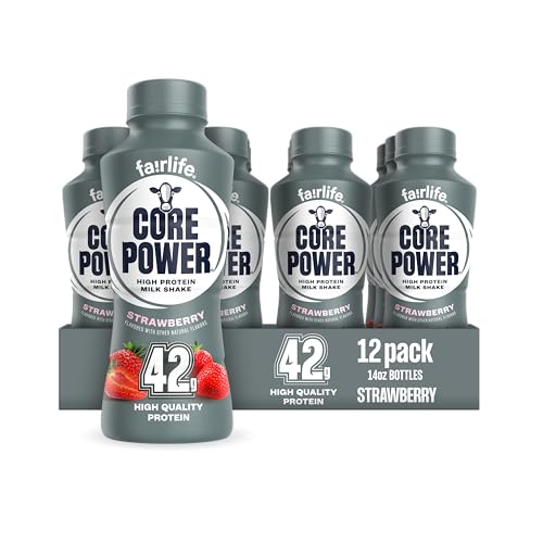 Core Power Elite High Protein Shake, Chocolate, 42g Bottle, 14oz, 12 Pack