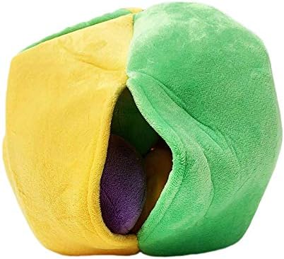 Midlee Hide a Ball Puzzle Dog Toy with 10 Plush Squeaker Balls (Small) | Interactive, Boredom Buster, Play Pet Squeaky