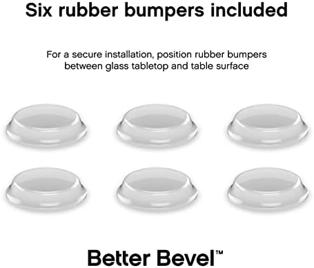 The Better Bevel 12 inch Round Glass Table Top - Clear Tempered Glass Surface Protector - Safe Pencil Polished Edge - Coffee, Dining and End Table