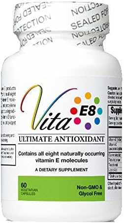 VitaE8 60 Capsules - High Gamma, Low Alpha Full Spectrum Vitamin E with No Filler Oils