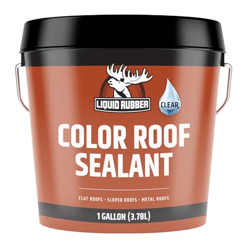 Liquid Rubber Color Roof Sealant - Flat & Metal, White, 1 Gallon | Elastomeric Roof Coating - Waterproof, UV-Stable & Flexible - Compatible with Low-Slope Roofs, Resists Cracking & Chipping