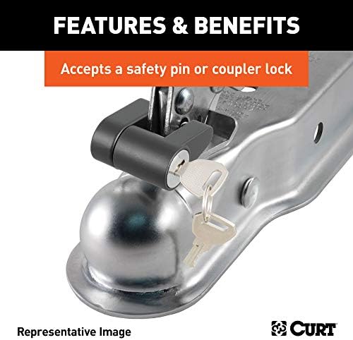 CURT 25194 Posi-Lock Coupler Replacement Latch for 2-Inch Trailer Hitch Ball, CLEAR ZINC