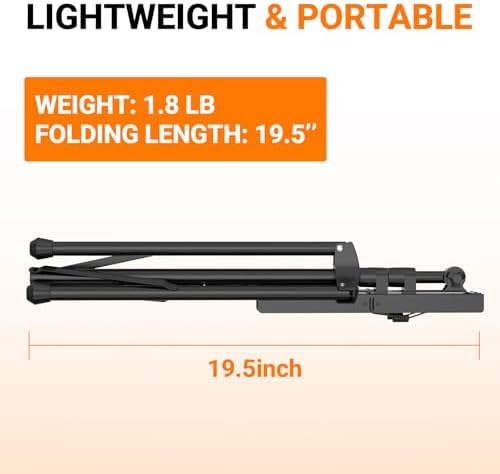IRONTREE Sheet Music Stand with Clamp and Carrying Bag - 2 in 1 Dual-Use Desktop Book Stand, Portable and Lightweight
