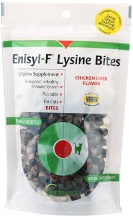 Vetoquinol Enisyl-F Lysine Bites - L-Lysine Chews for Cats & Kittens - Daily Supplement for Immune