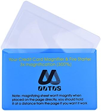 Outus 4 Pack Wallet Magnifier Cards Credit Card Magnifying Glass Fresnel Lens