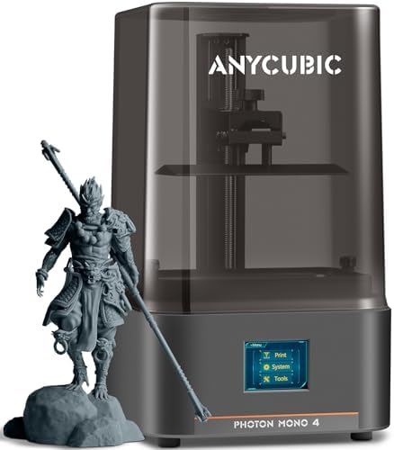 ANYCUBIC Photon Mono 4, Resin 3D Printer with 7'' 10K Mono LCD Screen | Stable LighTurbo Light Source and 70mm/h Fast Printing