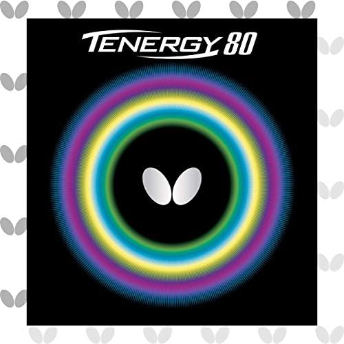 Butterfly Tenergy 80 Table Tennis Rubber | Butterfly Table Tennis Rubber | 1.7 mm, 1.9 mm, or 2.1 mm | Red or Black | 1 Inverted Table Tennis Rubber Sheet | Professional Table Tennis Rubber
