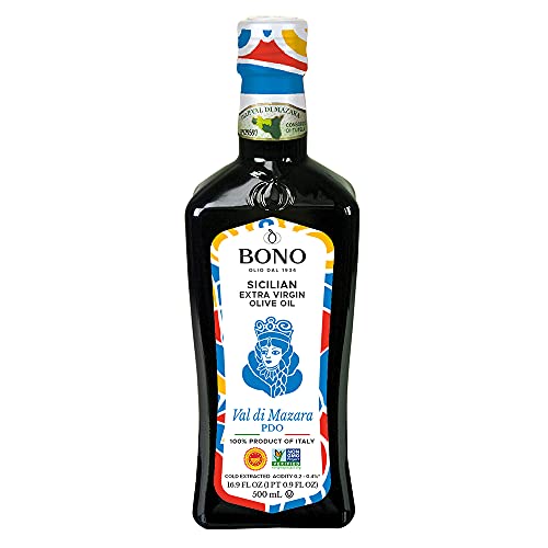 BONO PDO Certified Val Di Mazara Sicilian Extra Virgin Olive Oil, 3 pack