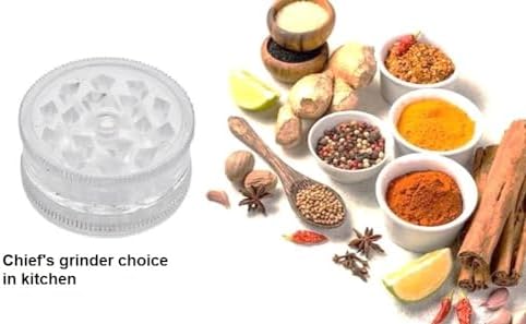 Kitchen Spice Grinder Acrylic 2pc with Magnet Clear Color