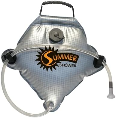 Advanced Elements - Summer Shower/Solar Shower - Different Capacity - Shower Head - Reflective Mirror - Fill Valve - Black or Silver